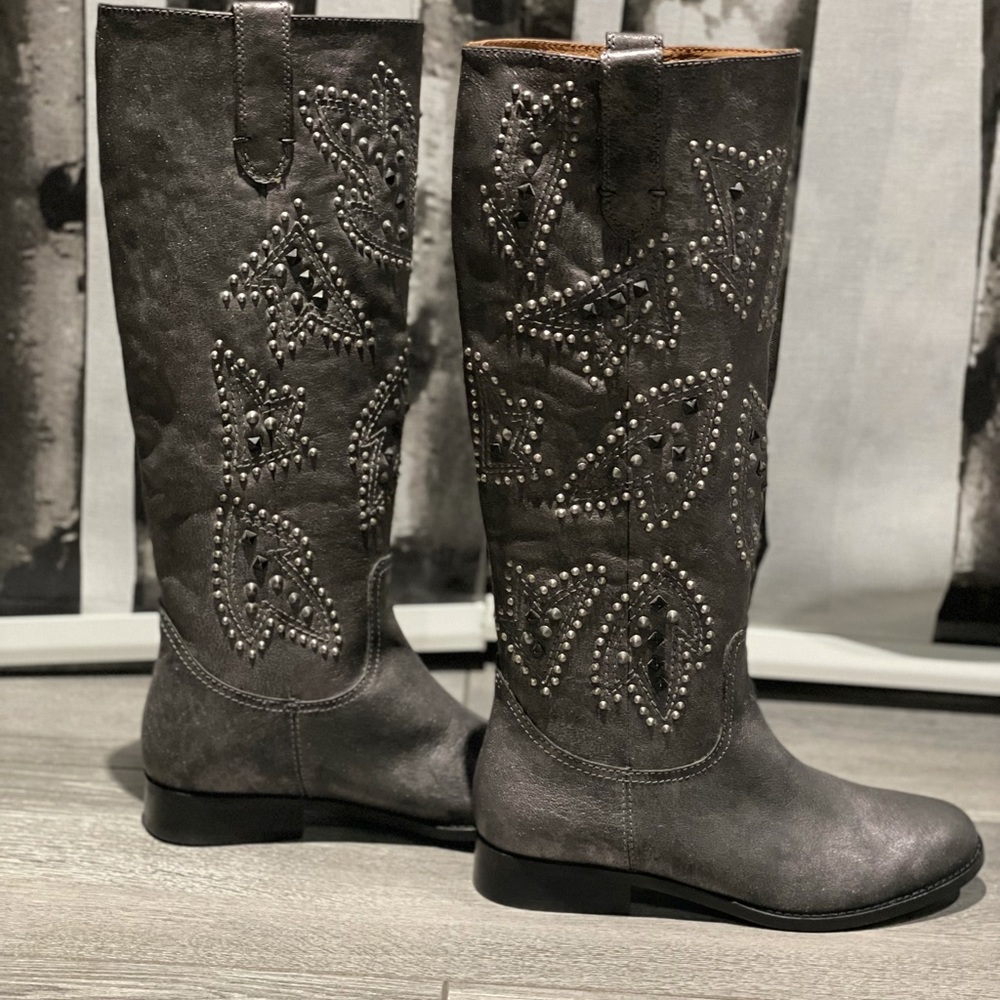 Frye & Co Gray studded boots